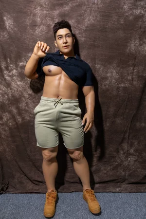 silicone-bear-muscle-doll-uk-bruno-standing-khaki-shorts-boots